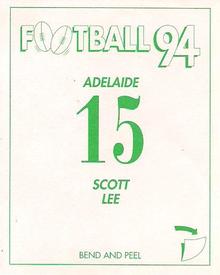 1994 Select AFL Stickers #15 Scott Lee Back